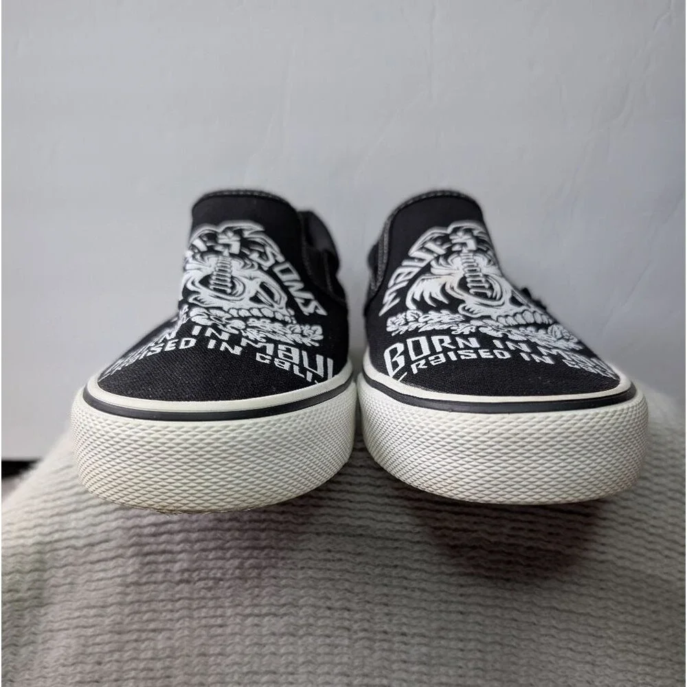 Maui and Sons Slip On Canvas Shoes Skull 9.5